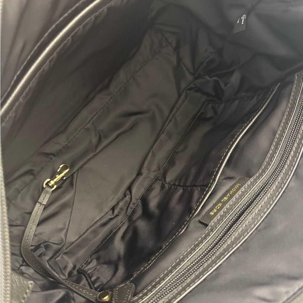 Michael Kors Black Nylon Tote Bag with Gold Hardware - Picture 7 of 10